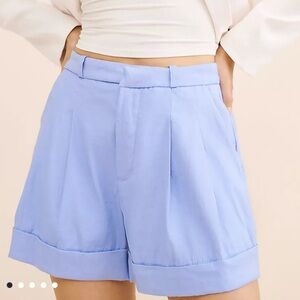 ANTHROPOLOGIE MAEVE The Avery Pleated Trouser Shorts: Cuffed Edition